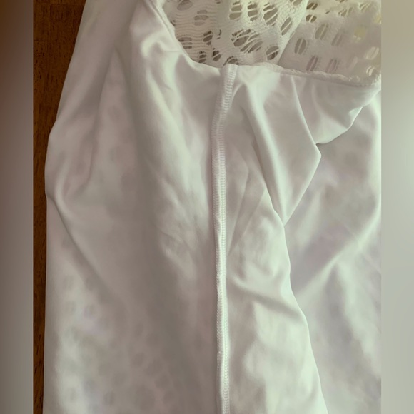 Lilly Pulitzer Matteo One Shoulder Top SZ XXS Sea Urchin Terry Lace - Picture 8 of 12